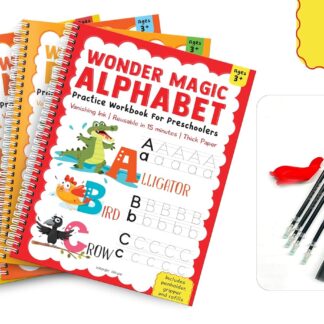 Wonder Magic – Pack of 4 Books Interactive Learning Set: Maths, Drawing, Numbers & Alphabet | Ages 3–6 | 6+ Hours of Skill-Building Fun