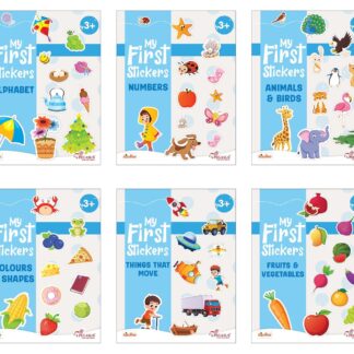 Pegasus My First Stickers Activity Book Set for Kids Age 3+ | 6 Early Learning Themes – Alphabet, Numbers, Animals & Birds, Colours & Shapes, Things That Move, Fruits & Vegetables