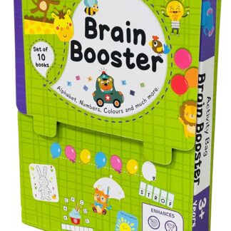 Brain Booster Activity Bag for Kids & Children |Set of 10 Books| Dot to Dot,Look & Find,How Many,Mazes,Difference,Reasoning,Sort,Word Search,Jumble