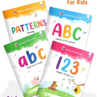 Writing Practice Book for Kids - Set of 4 Books | Learn, Trace, Write & Practice ABC Capital Letters, Small Letters, Patterns and Numbers 1 to 10
