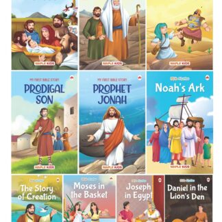 Story Books for Kids - Bible Stories (Illustrated) - (Set of 10 Books) - English Stories for Children - Birth of Jesus, Prophet Jonah, Moses, The Story of Creation, etc., - Moral Stories - Age 3+