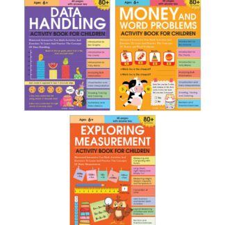Math Activity Books Bundle 3 – Measurement / Data Handling / Money and Word Problem (Pack of 3 Books)